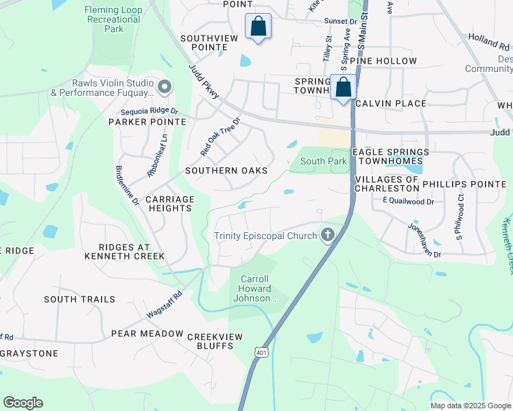 map of restaurants, bars, coffee shops, grocery stores, and more near 448 Cotton Brook Drive in Fuquay-Varina