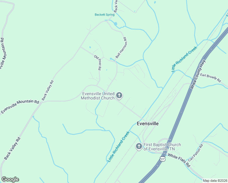 map of restaurants, bars, coffee shops, grocery stores, and more near 130 Joyce Lane in Evensville