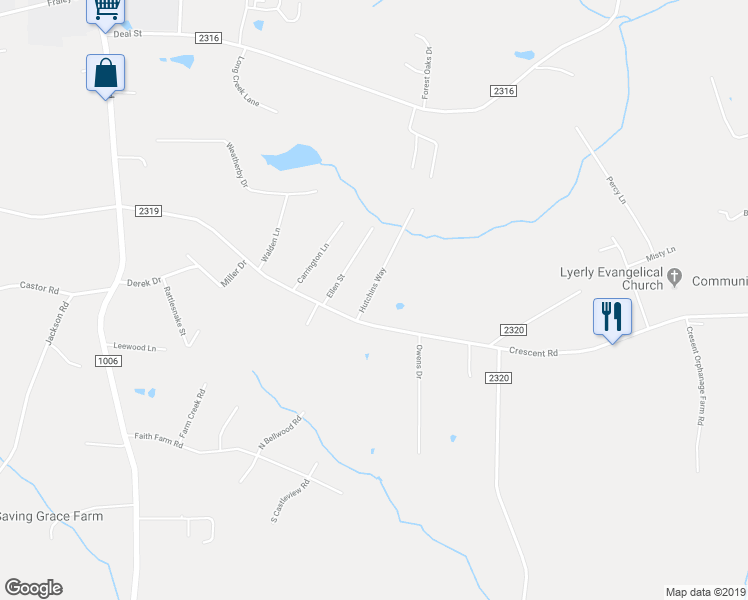 map of restaurants, bars, coffee shops, grocery stores, and more near 158 Hutchins Way in Salisbury