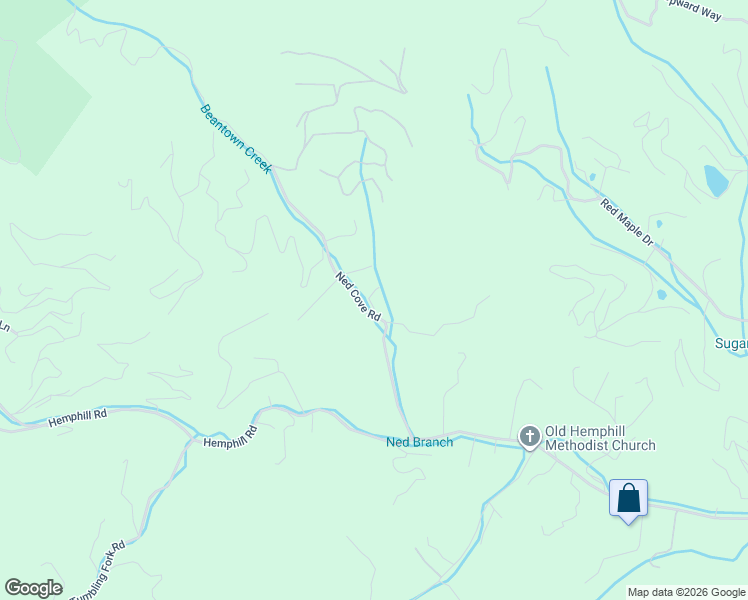 map of restaurants, bars, coffee shops, grocery stores, and more near 38 Dewberry Lane in Waynesville