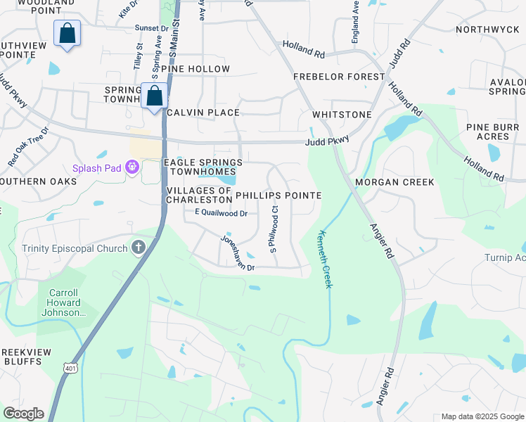 map of restaurants, bars, coffee shops, grocery stores, and more near in Fuquay-Varina