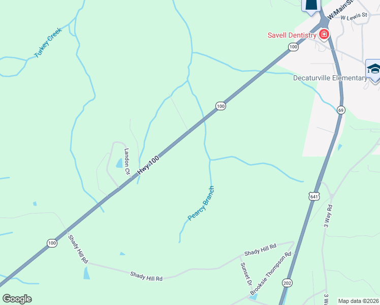 map of restaurants, bars, coffee shops, grocery stores, and more near 1705 Highway 100 in Decaturville