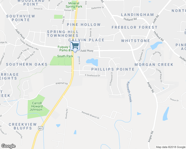 map of restaurants, bars, coffee shops, grocery stores, and more near 239 East Quailwood Drive in Fuquay Varina