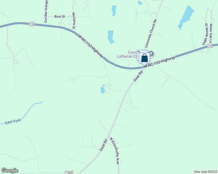 map of restaurants, bars, coffee shops, grocery stores, and more near 320 Deal Road in Mooresville