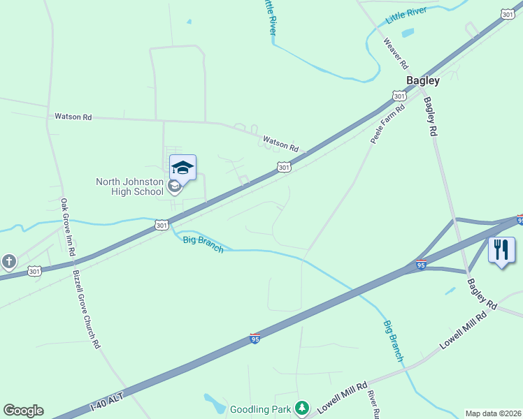 map of restaurants, bars, coffee shops, grocery stores, and more near 77 Perkins Ave in Selma