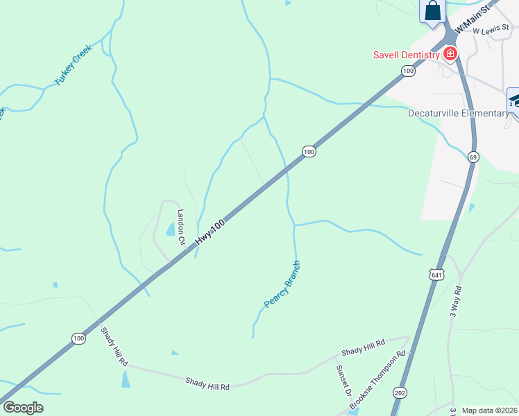 map of restaurants, bars, coffee shops, grocery stores, and more near 1705 Highway 100 in Decaturville