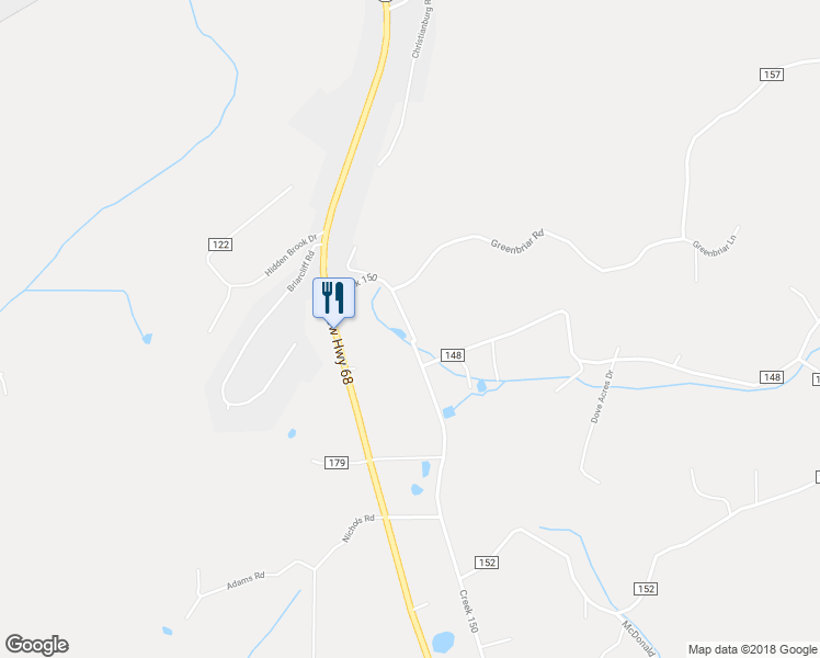 map of restaurants, bars, coffee shops, grocery stores, and more near 223 Creek 150 in Sweetwater