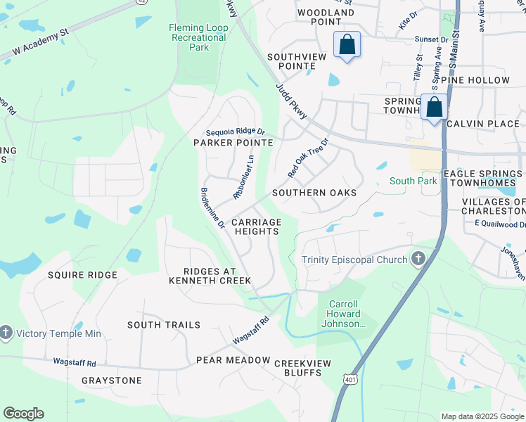 map of restaurants, bars, coffee shops, grocery stores, and more near 909 Steelhorse Drive in Fuquay Varina