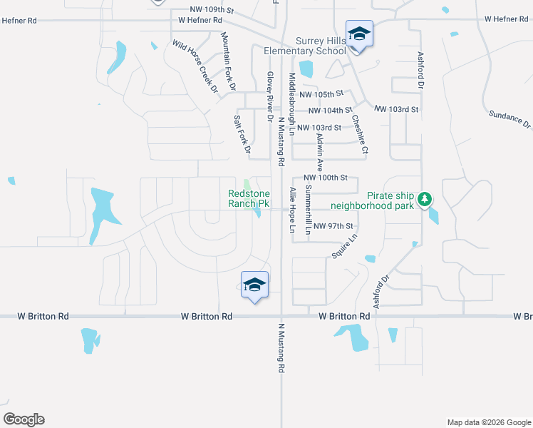 map of restaurants, bars, coffee shops, grocery stores, and more near 9900 Glover River Drive in Yukon