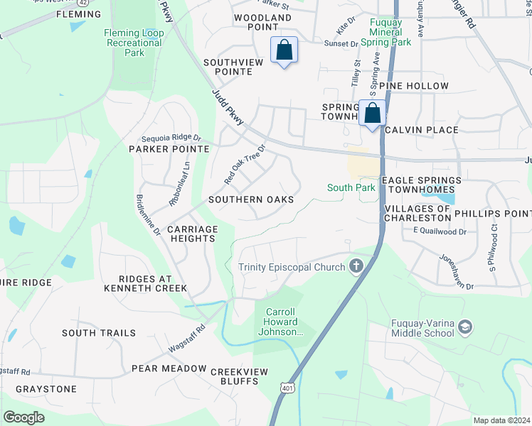 map of restaurants, bars, coffee shops, grocery stores, and more near 314 Timber Meadow Lake in Fuquay Varina