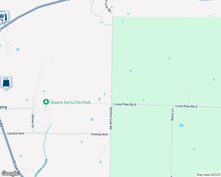 map of restaurants, bars, coffee shops, grocery stores, and more near 500 Section Line Road in Greers Ferry
