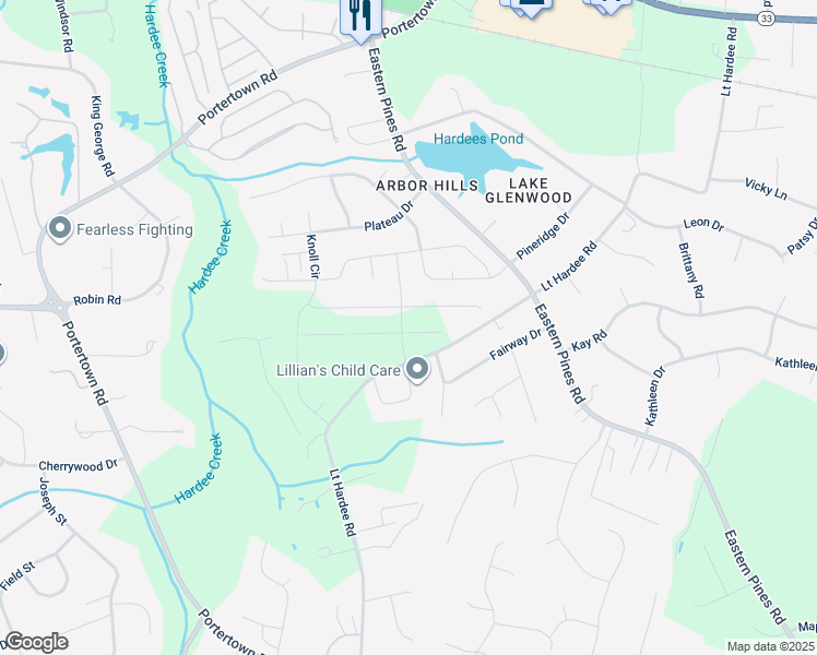 map of restaurants, bars, coffee shops, grocery stores, and more near 613 Plymouth Drive in Greenville