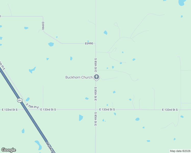 map of restaurants, bars, coffee shops, grocery stores, and more near 13100 85th Street in Muskogee