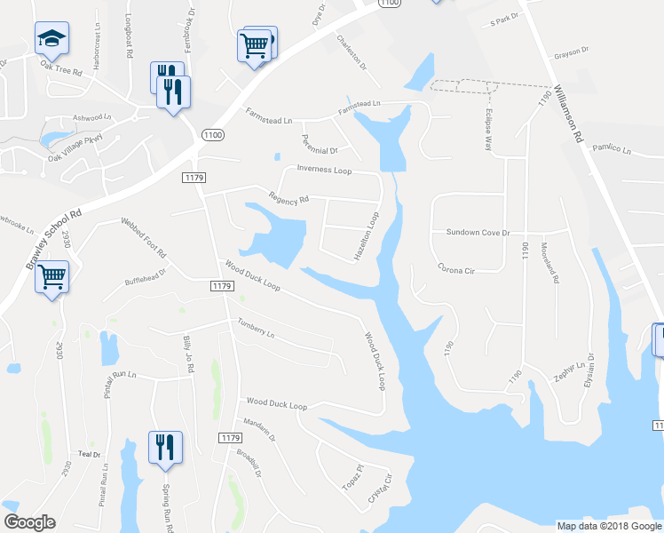 map of restaurants, bars, coffee shops, grocery stores, and more near 148 Hazelton Loop in Mooresville