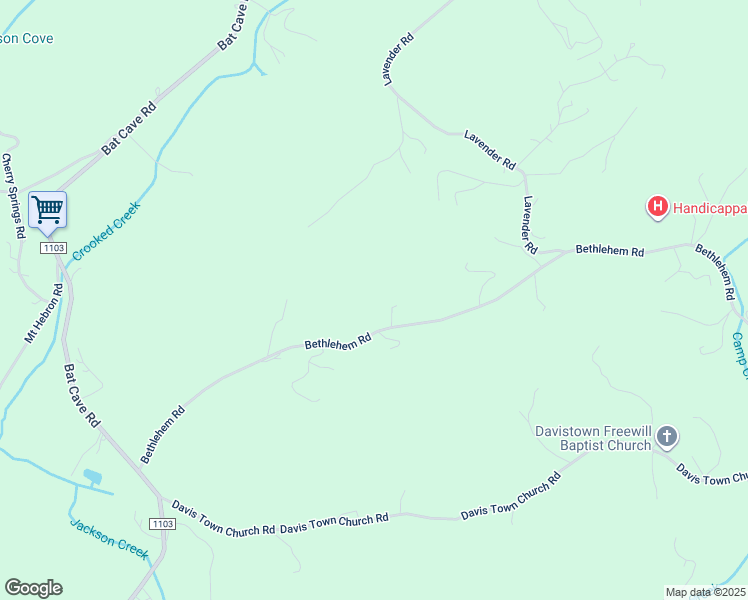 map of restaurants, bars, coffee shops, grocery stores, and more near 4514 Bethlehem Road in Old Fort