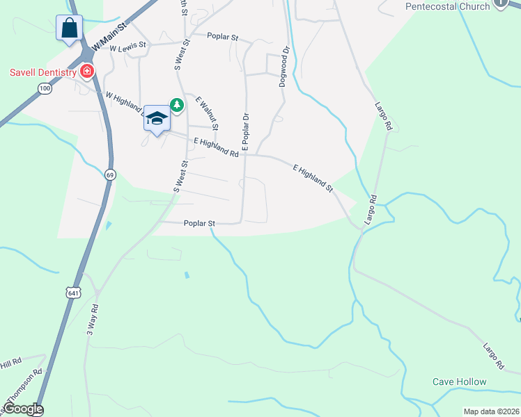 map of restaurants, bars, coffee shops, grocery stores, and more near 182 Maple Circle in Decaturville