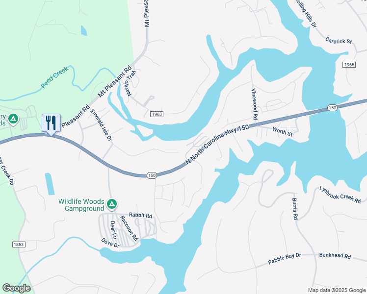 map of restaurants, bars, coffee shops, grocery stores, and more near 6788 Emerald Isle Drive in Lake Norman of Catawba