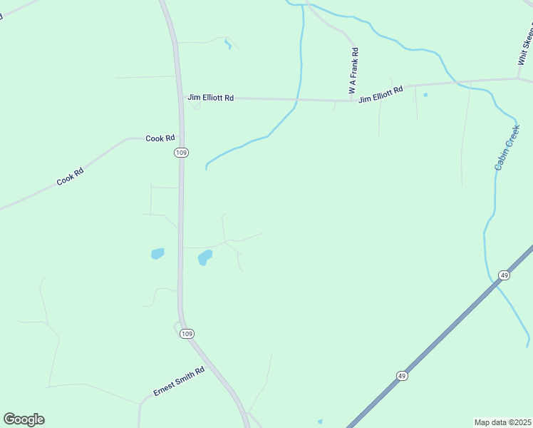 map of restaurants, bars, coffee shops, grocery stores, and more near 277 Burkhead Lane in Biscoe