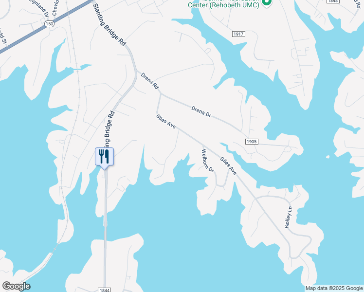 map of restaurants, bars, coffee shops, grocery stores, and more near 4498 Ina Lane in Sherrills Ford