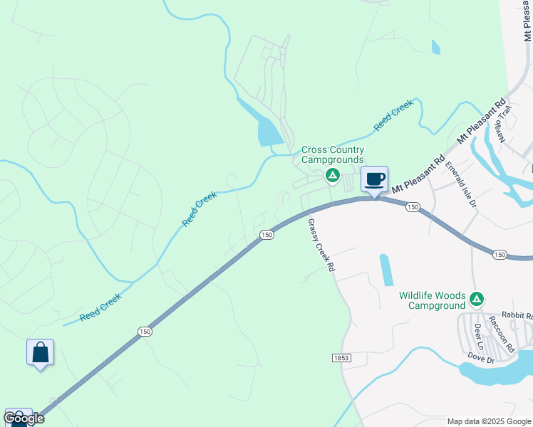 map of restaurants, bars, coffee shops, grocery stores, and more near 6146 North Carolina 150 in Maiden