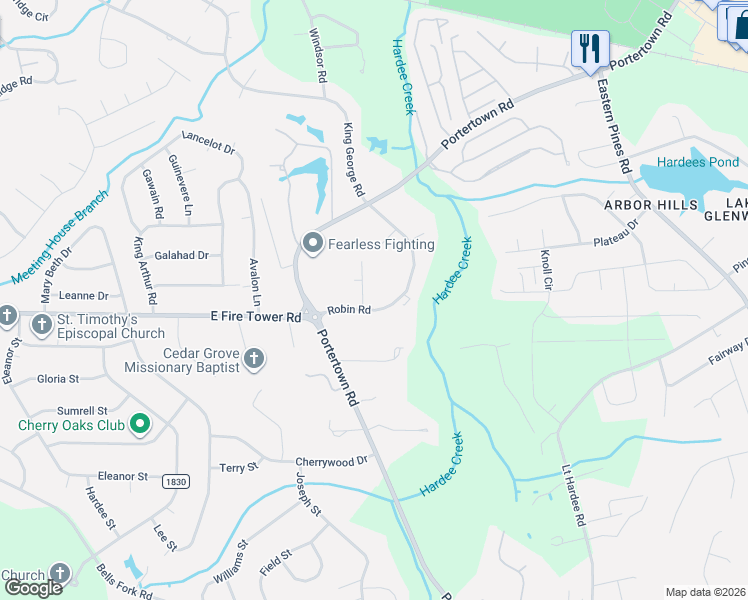 map of restaurants, bars, coffee shops, grocery stores, and more near 11 Wisteria Lane in Greenville