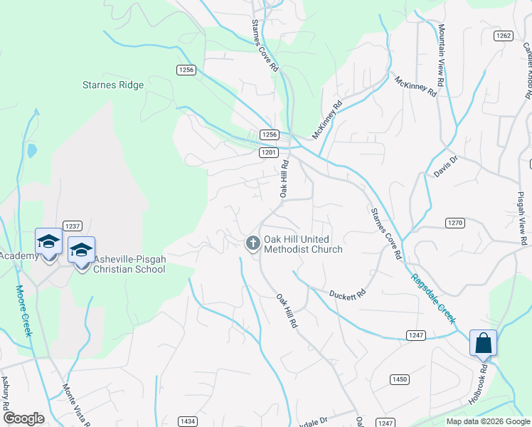 map of restaurants, bars, coffee shops, grocery stores, and more near 7 Gertrude Lane in Candler