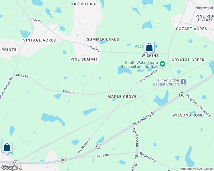 map of restaurants, bars, coffee shops, grocery stores, and more near 5905 Rounder Lane in Holly Springs