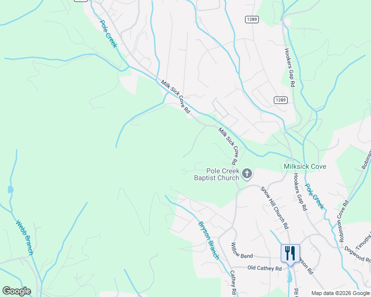 map of restaurants, bars, coffee shops, grocery stores, and more near 24 Meadow Lane in Candler