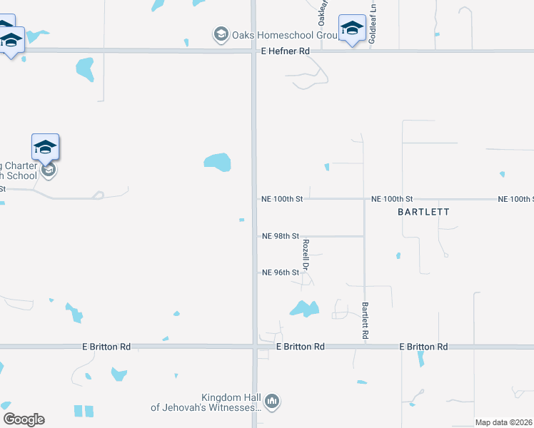 map of restaurants, bars, coffee shops, grocery stores, and more near 10008 North Eastern Avenue in Oklahoma City