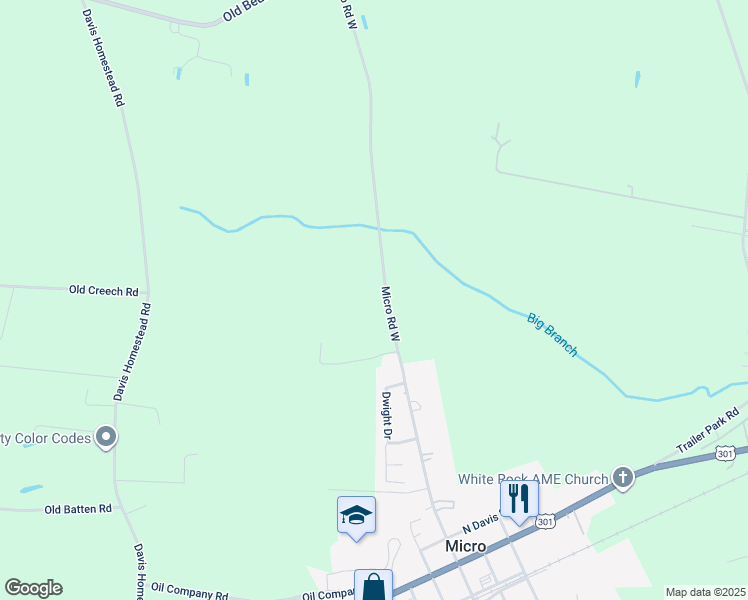 map of restaurants, bars, coffee shops, grocery stores, and more near 1045 Micro Road West in Selma