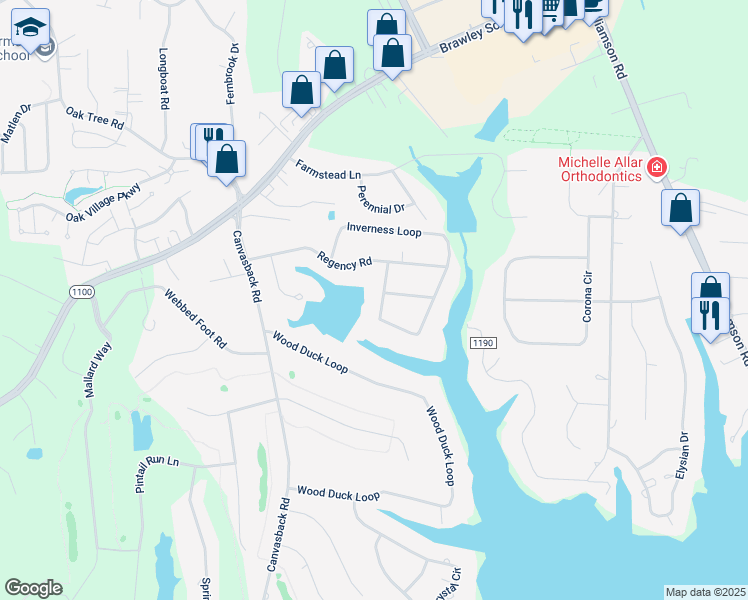 map of restaurants, bars, coffee shops, grocery stores, and more near 124 Hazelton Loop in Mooresville