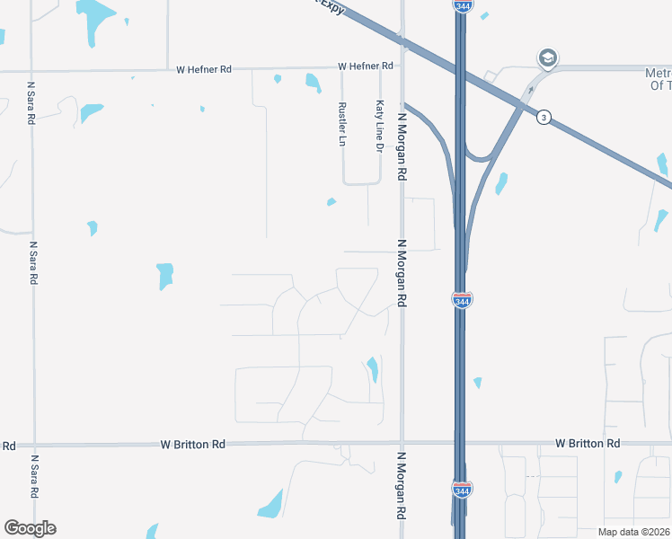 map of restaurants, bars, coffee shops, grocery stores, and more near 11605 Northwest 100th Street in Yukon