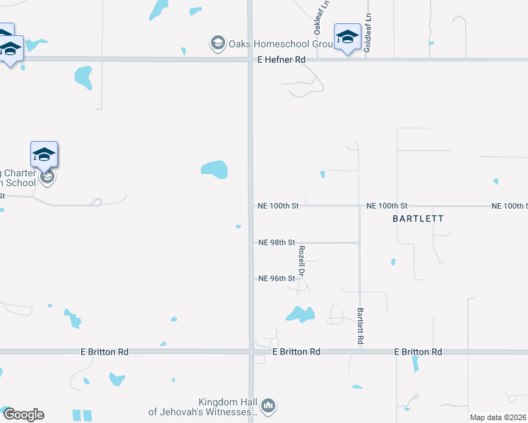 map of restaurants, bars, coffee shops, grocery stores, and more near 10008 North Eastern Avenue in Oklahoma City