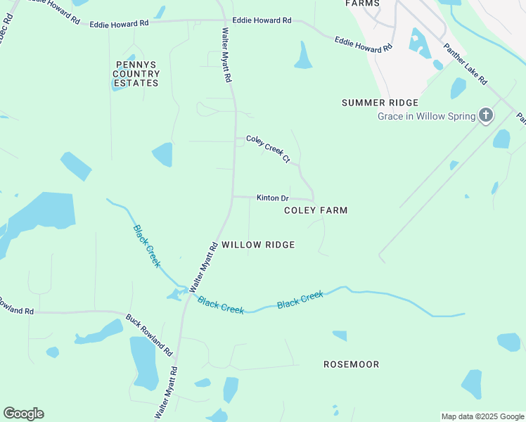 map of restaurants, bars, coffee shops, grocery stores, and more near 104 Kinton Drive in Wake County