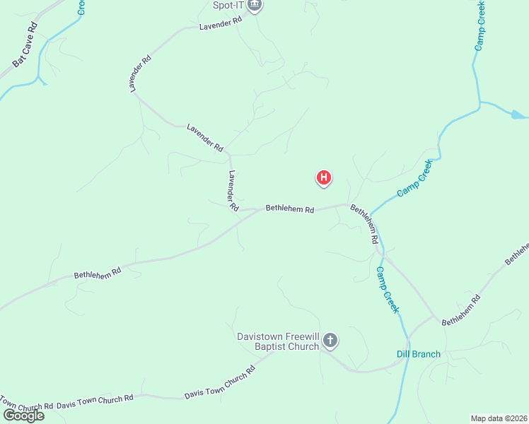 map of restaurants, bars, coffee shops, grocery stores, and more near 4077 Bethlehem Road in Old Fort