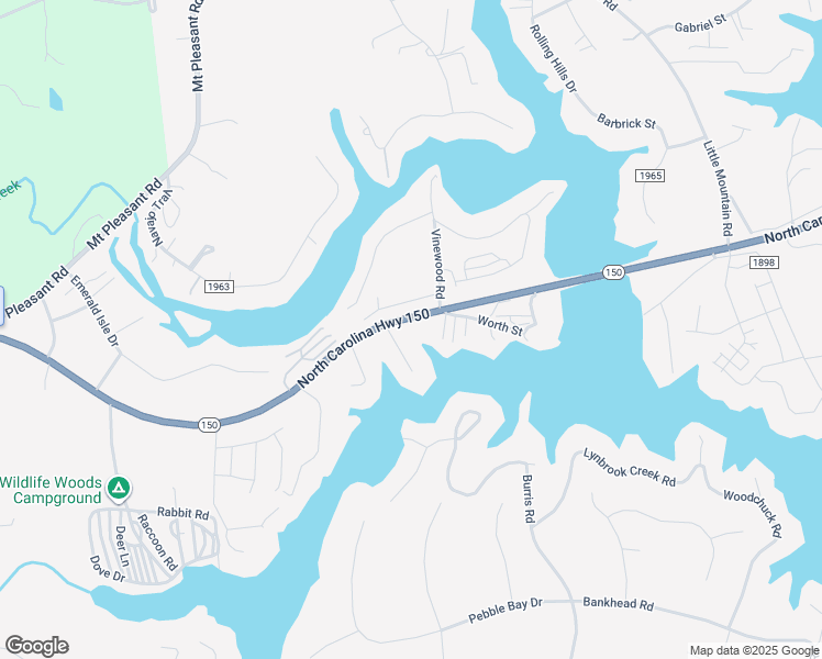map of restaurants, bars, coffee shops, grocery stores, and more near 4418 Hill Street in Sherrills Ford
