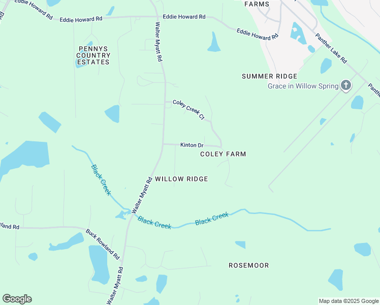 map of restaurants, bars, coffee shops, grocery stores, and more near 106 Kinton Drive in Wake County