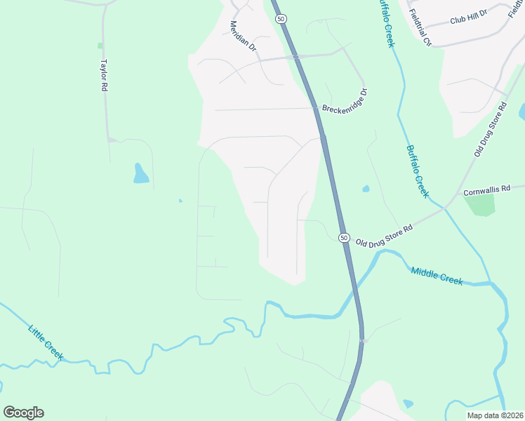 map of restaurants, bars, coffee shops, grocery stores, and more near 154 Leach Drive in Garner