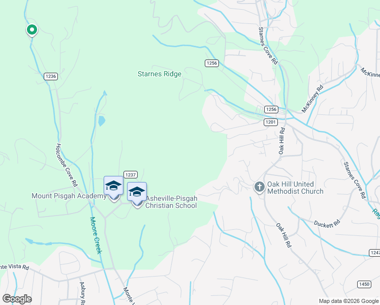map of restaurants, bars, coffee shops, grocery stores, and more near 126 Red Berry Trail in Buncombe County