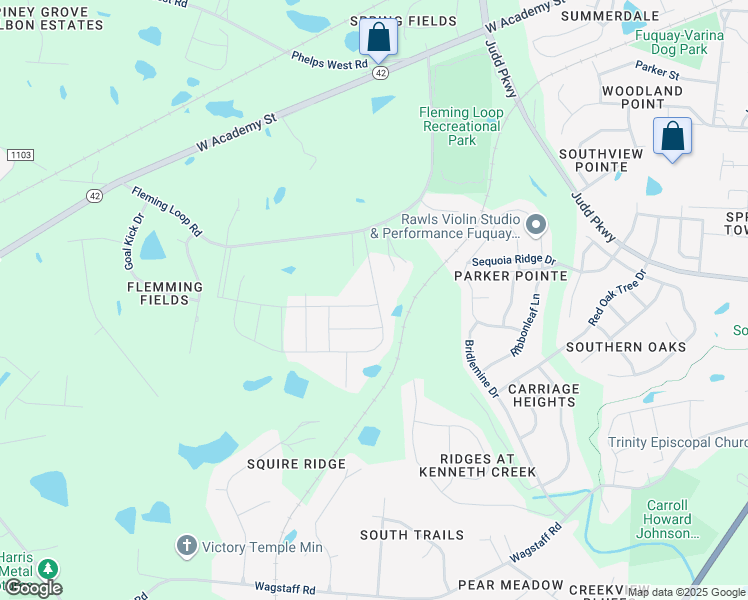 map of restaurants, bars, coffee shops, grocery stores, and more near Valley Dale Drive in Wake County