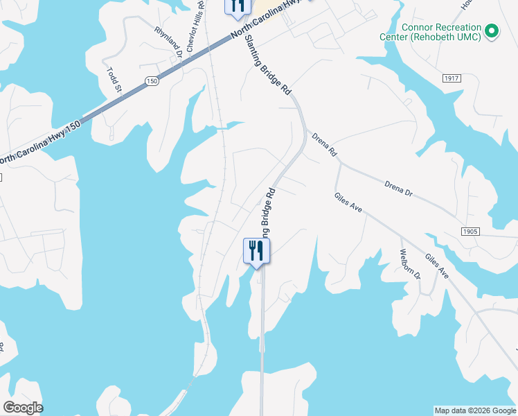 map of restaurants, bars, coffee shops, grocery stores, and more near 4416 Enoch Drive in Sherrills Ford