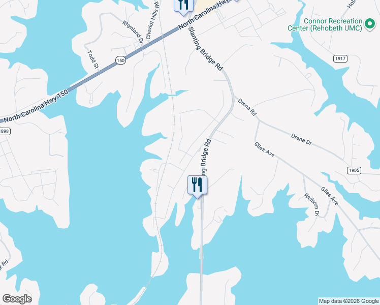 map of restaurants, bars, coffee shops, grocery stores, and more near 4416 Enoch Drive in Sherrills Ford
