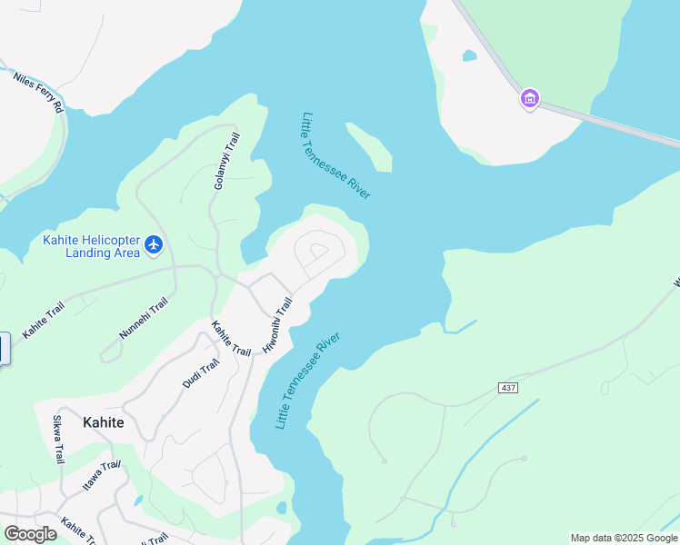 map of restaurants, bars, coffee shops, grocery stores, and more near 210 Higoliya Trail in Vonore