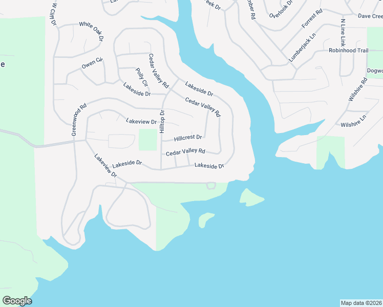 map of restaurants, bars, coffee shops, grocery stores, and more near 119 Cedar Valley Road in Fairfield Bay