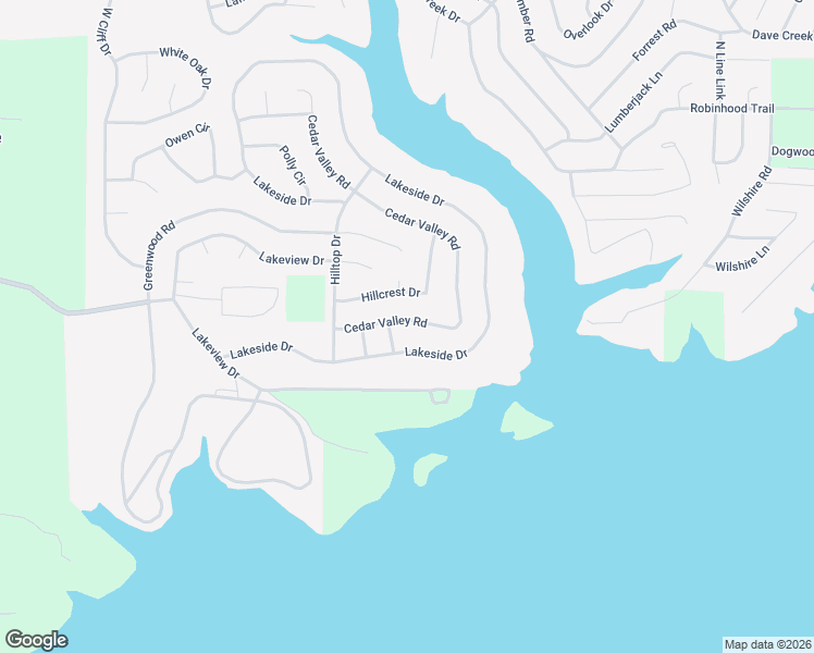 map of restaurants, bars, coffee shops, grocery stores, and more near 119 Cedar Valley Road in Fairfield Bay