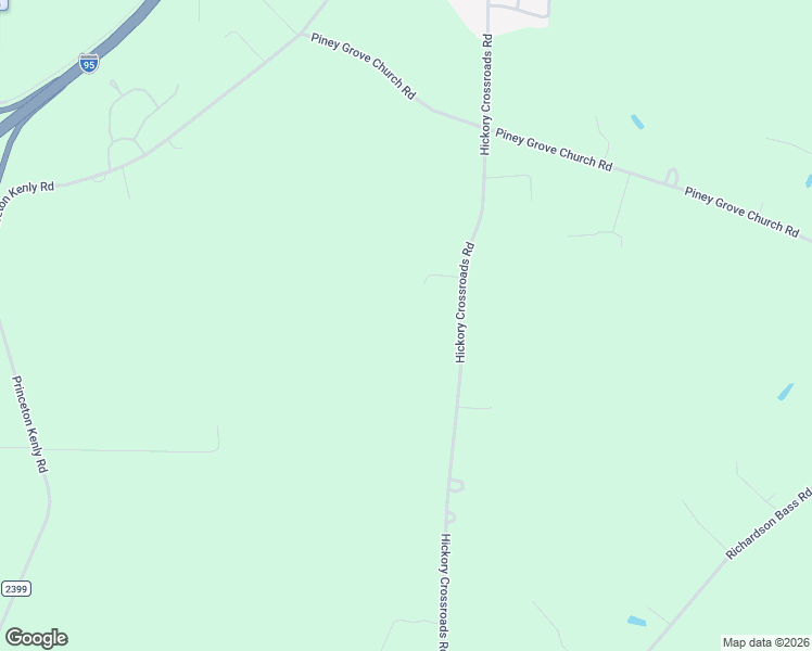 map of restaurants, bars, coffee shops, grocery stores, and more near 1376 Hickory Crossroads Road in Kenly