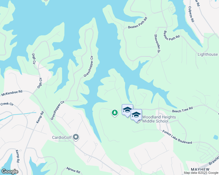map of restaurants, bars, coffee shops, grocery stores, and more near Kings Cross Lane in Mooresville
