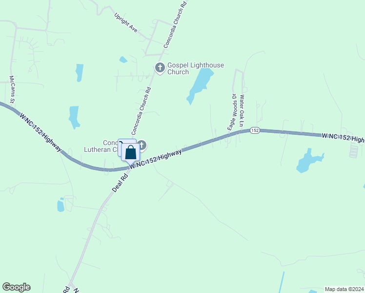 map of restaurants, bars, coffee shops, grocery stores, and more near 5604 North Carolina 152 in Rockwell