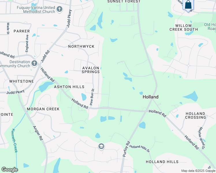 map of restaurants, bars, coffee shops, grocery stores, and more near 818 Tupelo Glen Court in Fuquay-Varina