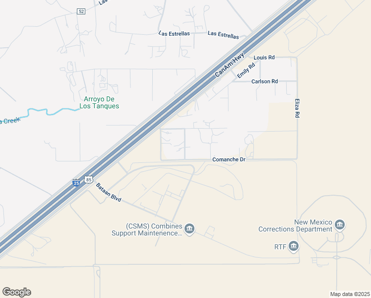 map of restaurants, bars, coffee shops, grocery stores, and more near 3 Tranquil Way in Santa Fe
